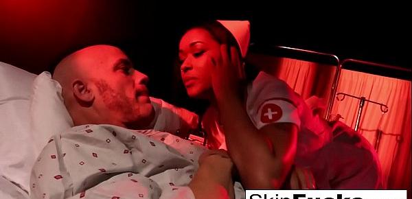  Nurse Skin Diamond gets anally penetrated by her patient!
